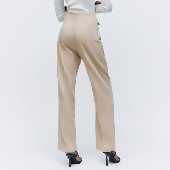 ZARA HIGH-WAISTED FLAP PANTS - Picture 5 of 6